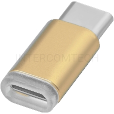 Greenconnect Переходник USB Type C на micro USB 2.0, M/F, Greenconnect, золотистый, GCR-UC3U2MF-G Greenconnect Переходник USB Type C на micro USB 2.0, M/F, Greenconnect, золотистый, GCR-UC3U2MF-G