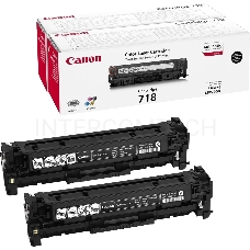 Тонер-картридж Canon Cartridge 718BK 2P (2662B005) черный, 6800 стр. (двойная упаковка: 2шт х 3400 стр), для LBP7200/MF8330/8350