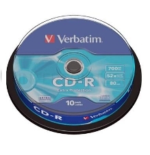 Диск CD-R Verbatim 700Mb 52x Cake Box (10шт) (43437)