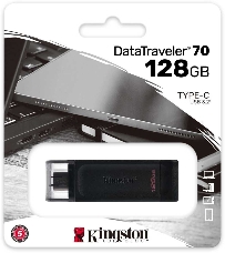 Флеш Диск Kingston 128Gb DataTraveler DT70 <DT70/128GB>, USB-C 3.2 Gen 1