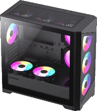 Компьютерный корпус mATX, без блока питания Gamemax Destroyer TGB mATX case, black, w/o psu, w/1xUSB3.0+2xUSB2.0, Combo Audio, w/3x12cm ARGB front fan (1xFN-12A-M6I, 2xFN-12A-S6I), w/1x12cm ARGB rear fan (FN