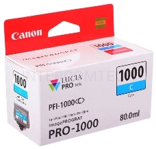 Картридж Canon PFI-1000 C для IJ SFP PRO-1000 WFG. Голубой. 80 мл.