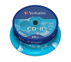 Диск CD-R Verbatim 700Mb 52x Cake Box (25шт) (43432)