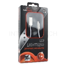 Кабель USB Cablexpert для Apple CC-P-APUSB02W-1M, MFI, AM/Lightning, серия Platinum, длина 1м, белый, блистер