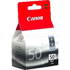 Картридж струйный PG-50Bk (0616B001), для Canon PIXMA MP150/MP160/MP170/MP180/MP450/MP460/MX300/MX310/iP2200, FAX-JX200/JX210 JX500/JX510,Черный, 300