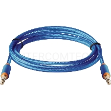 Кабель AUDIO DEFENDER 3.5MM 1.2M BLUE JACK M- JACK M 87512