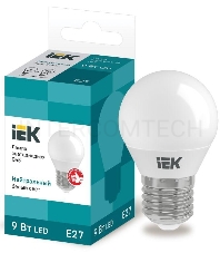 Лампа Iek LLE-G45-9-230-40-E27 светодиодная ECO G45 шар 9Вт 230В 4000К E27