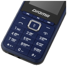 Мобильный телефон Digma LINX B241 32Mb темно-синий моноблок 2.44 240x320 0.08Mpix GSM900/1800