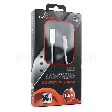 Кабель USB Cablexpert для Apple CC-P-APUSB02W-1.8M, MFI, AM/Lightning, серия Platinum, длина 1.8м, белый, блистер