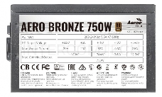 Блок питания Aerocool ATX 750W AERO BRONZE 80+ bronze (24+4+4pin) APFC 120mm fan 6xSATA RTL