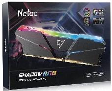 Модуль памяти DDR4 Netac Shadow RGB 16GB (2x8GB) 3200MHz CL16 1.35V / NTSRD4P32DP-16E / Gray / with radiator