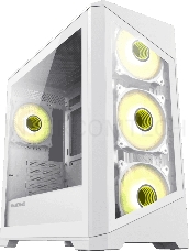 Компьютерный корпус mATX, без блока питания Gamemax Destroyer TGW mATX case, white, w/o psu, w/1xUSB3.0+2xUSB2.0, Combo Audio, w/3x12cm ARGB front fan (1xFN-12A-M6I-W, 2xFN-12A-S6I-W), w/1x12cm ARGB rear fan