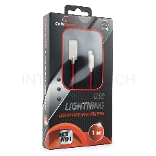 Кабель USB Cablexpert для Apple CC-P-APUSB02R-1M, MFI, AM/Lightning, серия Platinum, длина 1м, красный, блистер