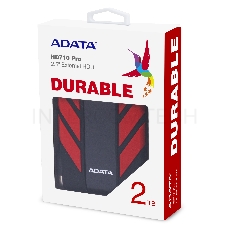 Внешний жесткий диск 2Tb Adata HD710P AHD710P-2TU31-CRD черный/красный (2.5 USB3.0)