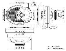 Колонки автомобильные Kenwood KFC-S6976EX 500Вт