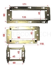 Суппорт Lanmaster LAN-MF45X45 1xMosaic металлический упак:1шт