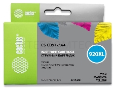 Картридж струйный Cactus СS-CD972/3/4 многоцветный для №920XL HP Officejet 6000/6500/7000/7500 Компл