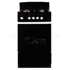 Газовая плита DE LUXE 5040.38г(щ) чёрная, духовка с газ-контролем духового шкафа, 1 противень