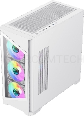 Компьютерный корпус mATX, без блока питания Gamemax Destroyer TGW mATX case, white, w/o psu, w/1xUSB3.0+2xUSB2.0, Combo Audio, w/3x12cm ARGB front fan (1xFN-12A-M6I-W, 2xFN-12A-S6I-W), w/1x12cm ARGB rear fan