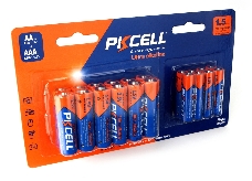 Щелочной/алкалиновый элемент питания PKCELL LR6(12)+LR03(8) тип - AAА 8 шт + АА 12 шт в блистере