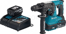 Перфоратор Makita DHR242RFE Перфоратор, ак б\щет,SDS+,{18В,2х3Ач Li-ion,3реж,2.4Дж,0-4700у\м,3.3кг,чем,подсвет,совмест с 4Ач Li-ion}