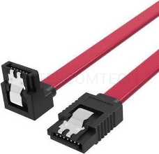Кабель Vention SATA 3 M/SATA 3 M угол 90 с защелками, красный - 0.5 м KDDRD
