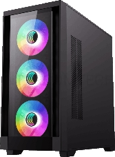 Компьютерный корпус mATX, без блока питания Gamemax DEFENDER TG mATX case, black, w/o psu, w/1xUSB3.0+2xUSB2.0, Combo Audio, w/3x12cm ARGB front fan (1xFN-12A-M6I, 2xFN-12A-S6I), w/1x12cm ARGB rear fan (FN