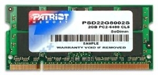 Модуль памяти Patriot SO-DIMM DDR2 2Gb 800MHz Patriot PSD22G8002S RTL PC2-6400 CL6 SO-DIMM 200-pin 1.8В