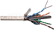 Кабель Lanmaster LAN-6ESFTP-LSZH-GY кат.6 S/FTP оплётка/индивидуальный экран пар 4X2X23AWG 100Om LSZH внутренний 305м серый