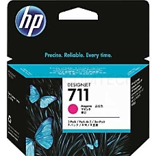 Картридж струйный HP №711 CZ135A пурпурный x3уп. для HP DJ T120/T520