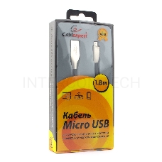 Кабель USB 2.0 Cablexpert CC-G-mUSB01Bk-1.8M, AM/microB, серия Gold, длина 1.8м, черный, блистер