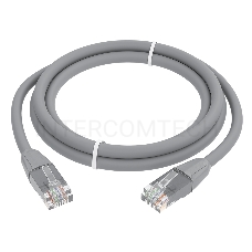 Патч-корд GCR прямой 2.0m LSZH UTP кат.6, серый, 24 AWG, литой без фиксатора, ethernet high speed, RJ45, T568B, GCR-52750