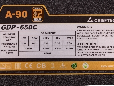 Блок питания Chieftec 650W RTL GDP-650C {A-90 ATX2.3/EPS12V 230V CabMan}