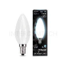 Лампа светодиодная Filament Свеча E14 5Вт 4100К OPAL GAUSS 103201205