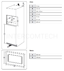 Микроволновая печь Samsung MS20A7013AB/BW черный (встраиваемая)