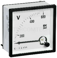Вольтметр Э47 72х72мм 600В кл. точн. 1.5 ИЭК IPV10-6-0600-E