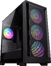 Компьютерный корпус mATX, без блока питания Gamemax DEFENDER MB mATX case, black, w/o psu, w/1xUSB3.0+2xUSB2.0, Combo Audio, w/3x12cm ARGB front fan (1xFN-12A-M6I, 2xFN-12A-S6I), w/1x12cm ARGB rear fan (FN
