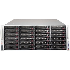 Корпус Supermicro SuperChassis 4U 846BE1C-R1K03JBOD Up to 24 x 3.5 hot-swap HDD bays for JBOD solution (SAS 12G dual expander backplane, with LSI SAS3 expander, with 8x mini-SAS HD connectors)