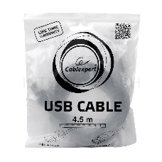 Кабель Gembird PRO CCP-USB2-AMAF-15C USB 2.0 кабель удлинительный 4.5м AM/AF  позол. контакты, пакет 