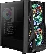 Корпус Aerocool AirHawk Duo-G-BK-v1 черный без БП ATX 5x120mm 5x140mm 2xUSB3.0 audio bott PSU