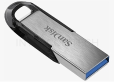 Флеш Диск Sandisk 128Gb Cruzer Ultra Flair SDCZ73-128G-G46 USB3.0 серебристый/черный