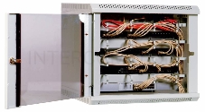 Шкаф настенный ЦМО ШРН-15.650 15U 600x650мм пер.дв.стекл несъемные бок.пан. 50кг серый