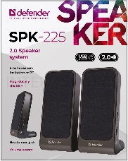 Колонки Defender SPK 220/225 {2.0, 2 х 2W, USB пит, разъем для наушников} 65220