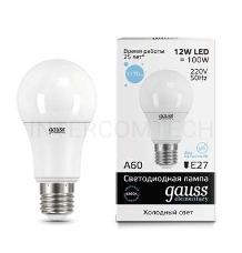 Лампа светодиодная LED Elementary A60 12Вт E27 6500К Gauss 23232