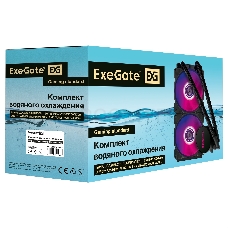 Комплект водяного охлаждения ExeGate EX293457RUS BlackWater-240V2.PWM.RGB (RGB подсветка, LGA2066/2011/1366/1150/1151/1155/1156/1200/1700/AM4/FM1/FM2/FM2+/AM2/AM2+/AM3/AM3+, TDP 220W, Fan 120mm, PWM, 800-2000RPM, Hydro bearing, 4pin, 11-22db, с термопасто