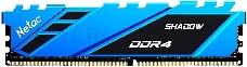 Модуль памяти DDR 4 DIMM 8Gb PC21300, 2666Mhz, Netac Shadow NTSDD4P26SP-08B   C19 Blue, с радиатором