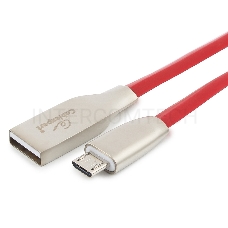 Кабель USB 2.0 Cablexpert CC-G-mUSB01R-1.8M, AM/microB, серия Gold, длина 1.8м, красный, блистер