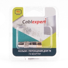 Разьем Cablexpert TVPL-06, TV (мама) позолоченный, латунь OD8.5, блистер