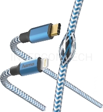 Кабель Hama 00183311 Lightning USB Type-C (m) 1.5м синий