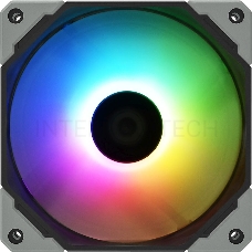 Вентилятор ID-COOLING NO-12015-XT-ARGB 120x120x15мм (40шт./кор, PWM, Low Noise, супер-тонкий, ARGB, резиновые углы, черный, 500-2000об/мин)  BOX